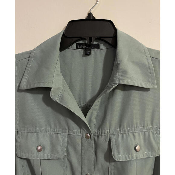 Bebop Womens Small Green Elastic Waist Pant Style Sleeveless Jumpsuit! A1388 - Picture 5 of 9